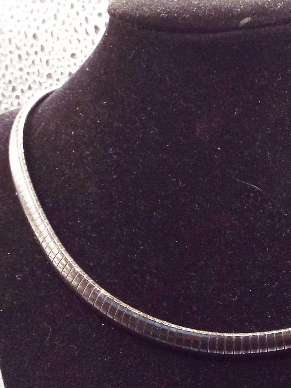 ITALY STERLING 42 GR. CLASSIC OMEGA 3/8" WIDE 16" L. NECKLACE 51 - Picture 4 of 5